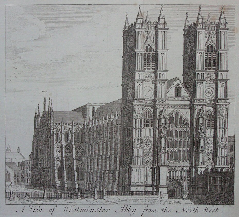 Print - A View of Westminster Abby from the North West.
